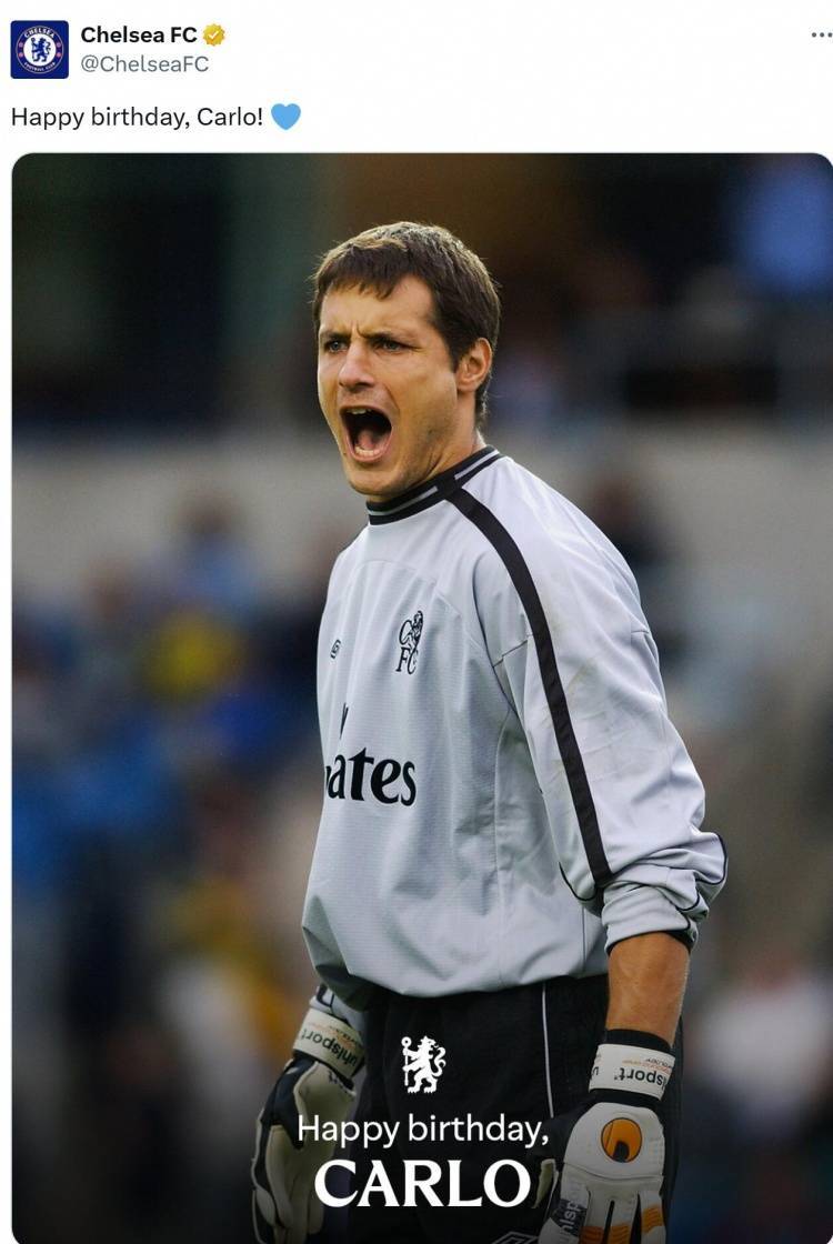 切尔西更新官推，为该队名宿卡尔洛-库迪奇尼庆生